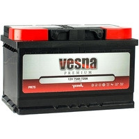 Vesna Premium PR75 75Ач 720А - автомобильный аккумулятор