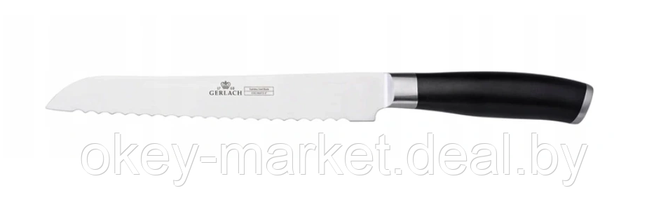 Набор ножей 5 шт. с деревянным блоком Gerlach Deco Black - фото 5 - id-p144751580