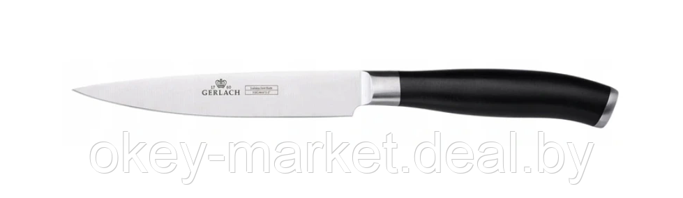 Набор ножей 5 шт. с деревянным блоком Gerlach Deco Black - фото 7 - id-p144751580