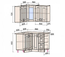 Угловая кухня Мила Хольц 1,2х1,2. много цветов и комбинаций!! фабрика Интерлиния, фото 2