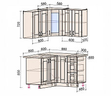 Угловая кухня Хольц 1,4х1,2-2,6 м. много цветов и комбинаций!! фабрика Интерлиния, фото 2