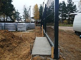 3D забор RAL7024 на сборном бетонном фундаменте, Колодищи, 2020 год 7