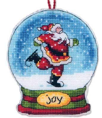 Вышивка Dimensions "8905 Новогоднее украшение «Joy Snow Globe Ornament»"
