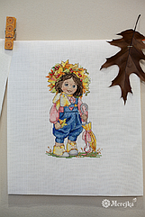 Вышивка K-100 Осенняя девочка (Мережка)