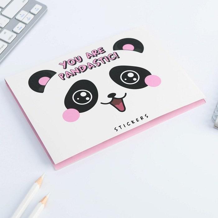 Набор стикеров для записей «Панда»