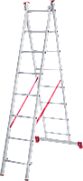 Лестница-стремянка Новая высота NV 222 алюминиевая двухсекционная 2x8 ступеней 2220208