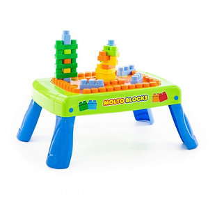 Детский  игровой набор с конструктором с элементом вращения (20 элементов) в коробке (зелёный)  арт. 57990