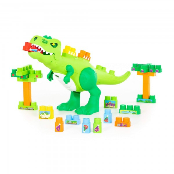 Детский игровой набор "Динозавр" + конструктор (30 элементов) (в коробке) арт. 67807 Полесье - фото 1 - id-p144799889