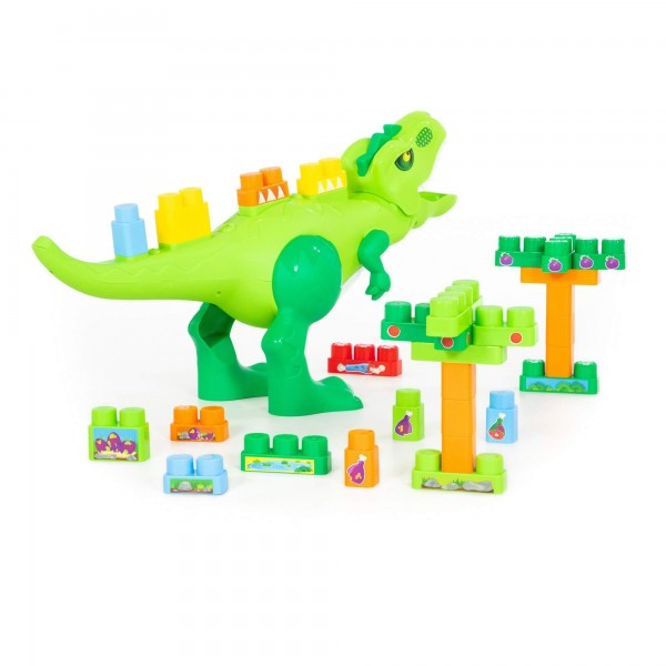 Детский игровой набор "Динозавр" + конструктор (30 элементов) (в коробке) арт. 67807 Полесье - фото 2 - id-p144799889