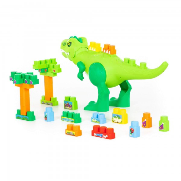 Детский игровой набор "Динозавр" + конструктор (30 элементов) (в коробке) арт. 67807 Полесье - фото 3 - id-p144799889