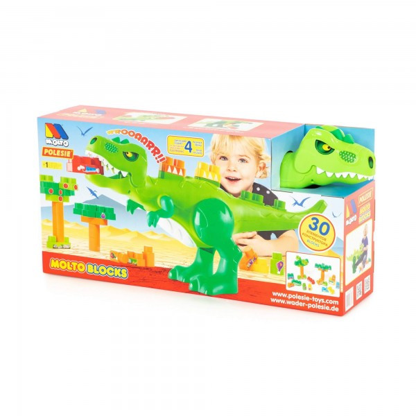 Детский игровой набор "Динозавр" + конструктор (30 элементов) (в коробке) арт. 67807 Полесье - фото 4 - id-p144799889