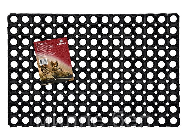 Коврик придверный ячеистый, грязесборный, 40х60х1,6 см, черный, VORTEX (ВОРТЕКС) - фото 1 - id-p144799097
