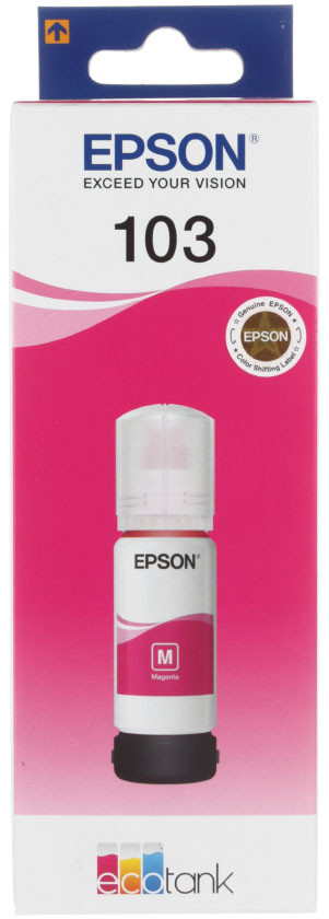 Чернила Epson 103 (водорастворимые) 65 мл, пурпурные (C13T00S34A) - фото 2 - id-p144274642