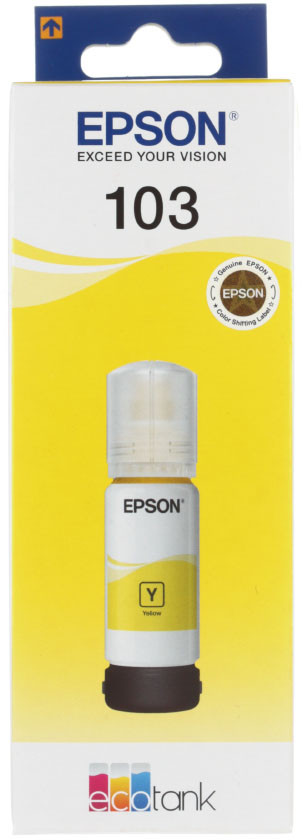 Чернила Epson 103 (водорастворимые) 65 мл, желтые (C13T00S44A) - фото 2 - id-p144274643