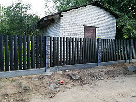 Забор на сборном фундаменте, RAL9005 Малый Тростенец,  2020 год 5