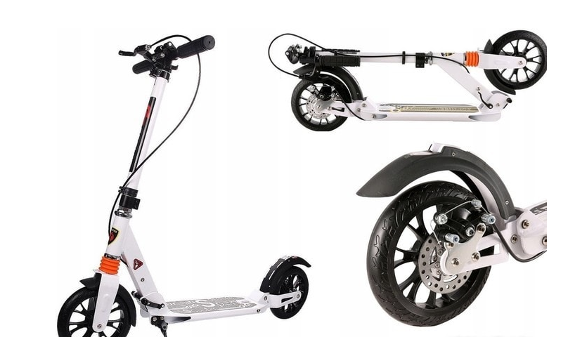 Самокат Scooter Urban Disk с ручным дисковым тормозом, 2 цвета, арт.116D - фото 3 - id-p144832988