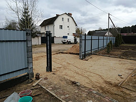 Забор из Профнастила на сборном бетонном фундаменте, 2020 год   9
