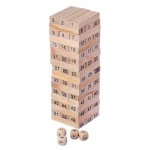 Настольная игра Падающая башня, дерево, 5,5х5,5х18,5см, 272-162