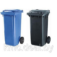 Пластиковый контейнер на колесах, объем 240 литров, цвет синий