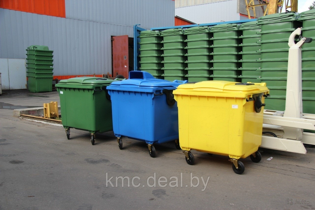 Пластиковый контейнер на колесах, объем 240 литров, цвет темно-серый - фото 6 - id-p144882586