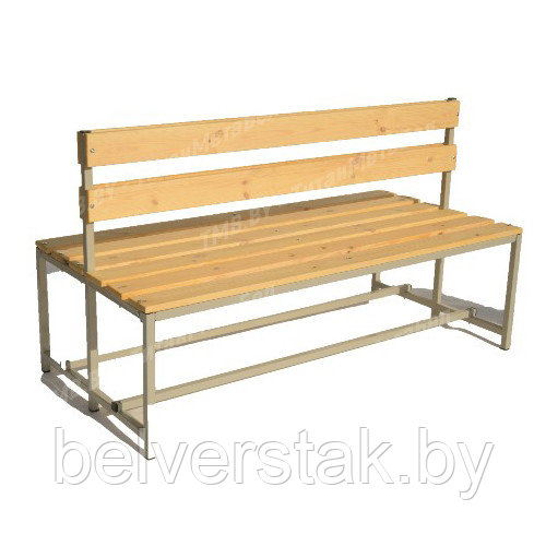 Скамейка для раздевалки со спинкой двухсторонняя разборная, 1.5 м