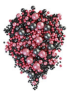 №183 Драже зерновое в цветной кондитерской глазури (жемчуг "Черный, розовый")