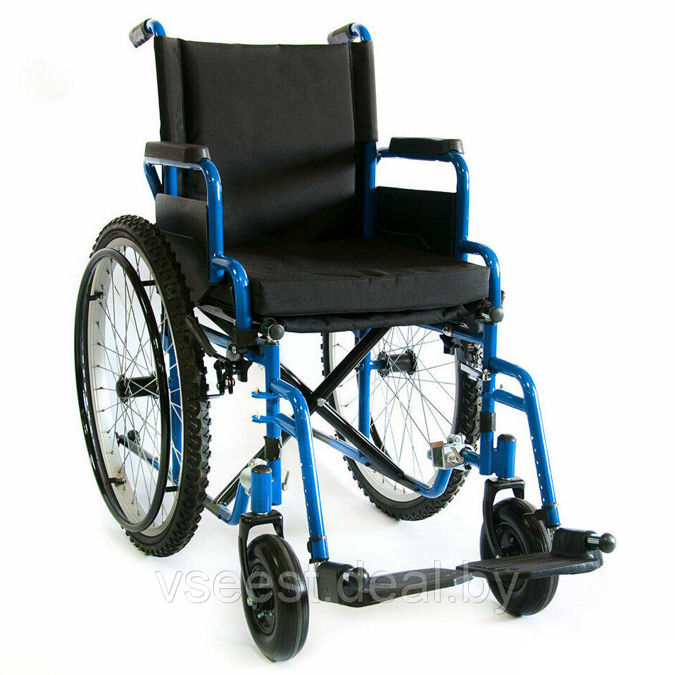 Инвалидная коляска 512AE-41(46,51) см стальная складная - фото 1 - id-p61565900