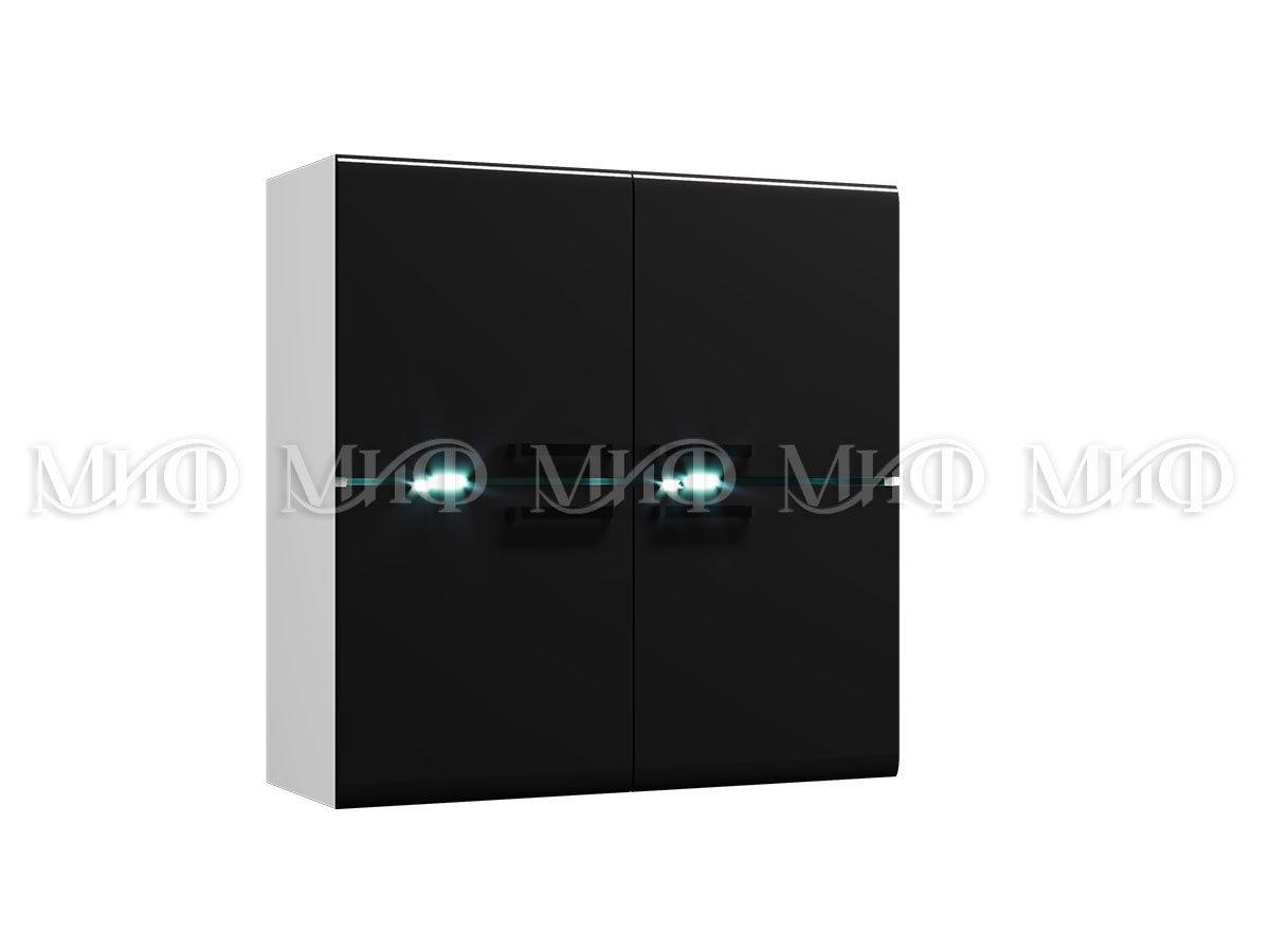 Шкаф навесной Квадро - Черный глянец - фото 1 - id-p144887620