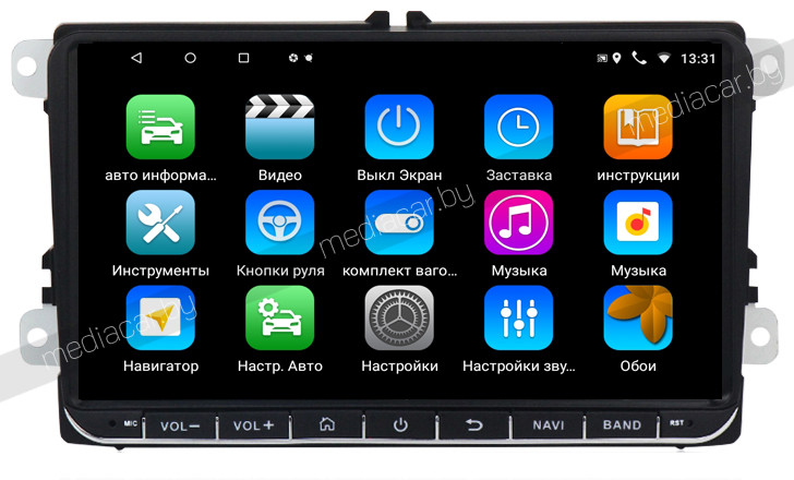 Штатная магнитола VOLKSWAGEN CARAVELLE T6 и др. MediaCar N-9 inch. VW Фольксваген Android - фото 2 - id-p104076306