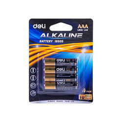 Батарейки алкалиновые DELI ААА 1,5V 4 штуки (с НДС)
