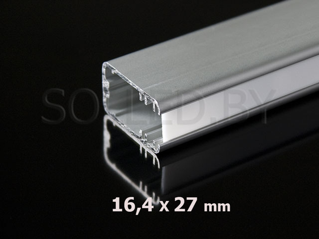 Алюминиевый профиль 16,4x27 для LED ленты - фото 1 - id-p11799236