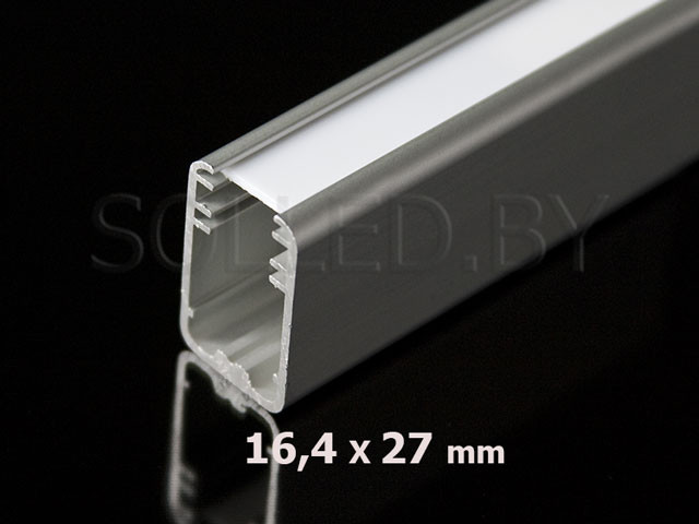 Алюминиевый профиль 16,4x27 для LED ленты - фото 2 - id-p11799236