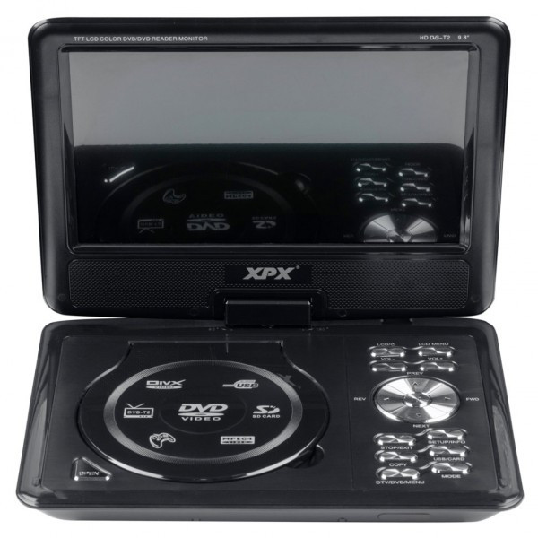 Портативный DVD-плеер XPX EA-9055D 9,8" (с цифровым ТВ-тюнером DVB-T2)