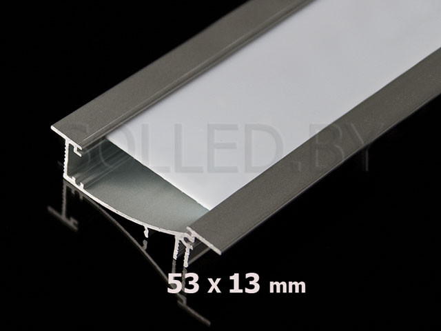 Алюминиевый профиль 53x13,5 для LED ленты - фото 1 - id-p11800555