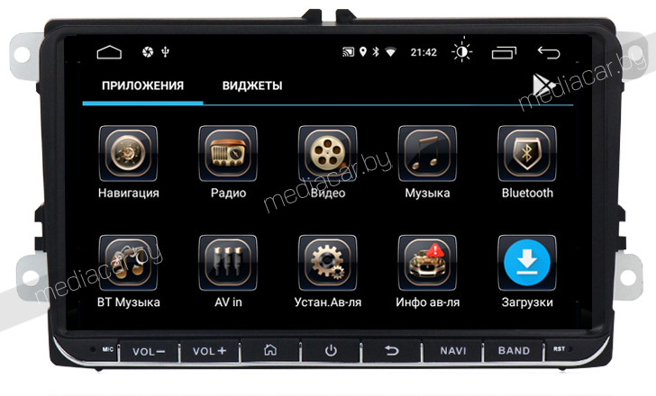 Штатная магнитола VOLKSWAGEN POLO SEDAN и др. MediaCar L-9 inch. 2Gb VW Фольксваген Android - фото 3 - id-p104113030