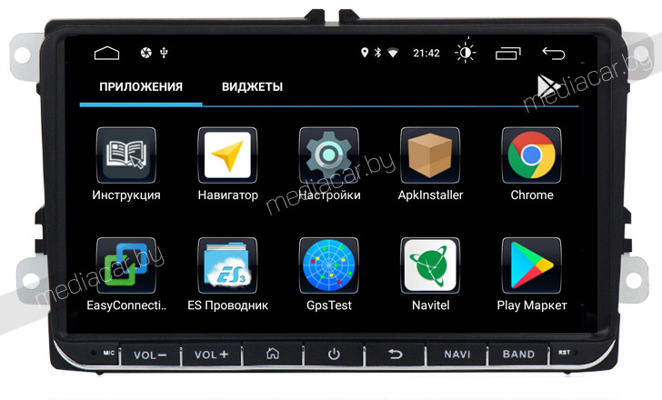 Штатная магнитола VOLKSWAGEN MULTIVAN T6 и др. MediaCar L-9 inch. 2Gb VW Фольксваген Android - фото 4 - id-p104113016