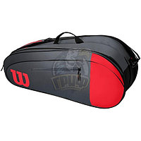 Чехол-сумка Wilson Team на 6 ракеток (серый/красный) (арт. WR8009803001)