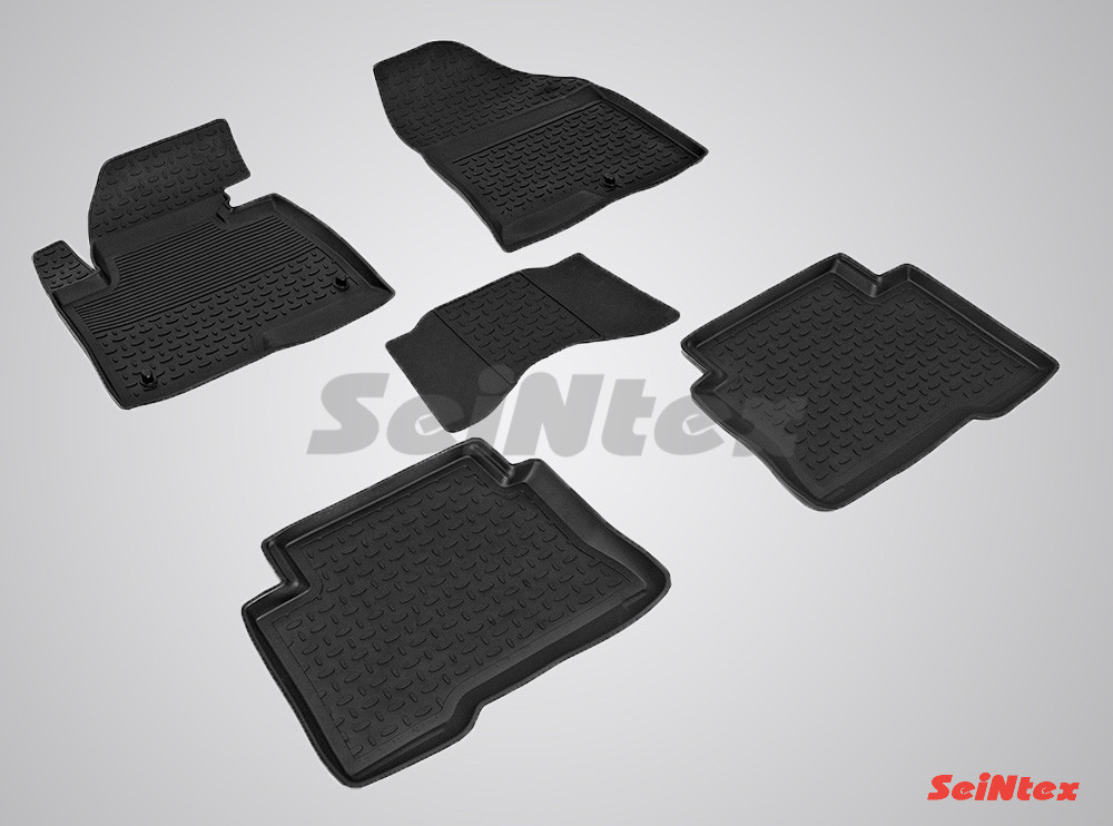 HYUNDAI SANTA FE III 2012-2018 Коврики в салон Seintex Борт (цвет Черный)