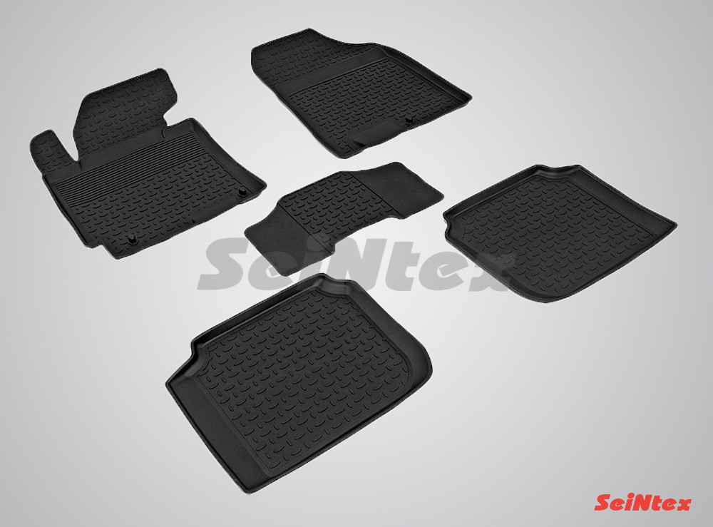 KIA CERATO III / Classic 2013-2017 Коврики в салон Seintex Борт (цвет Черный)
