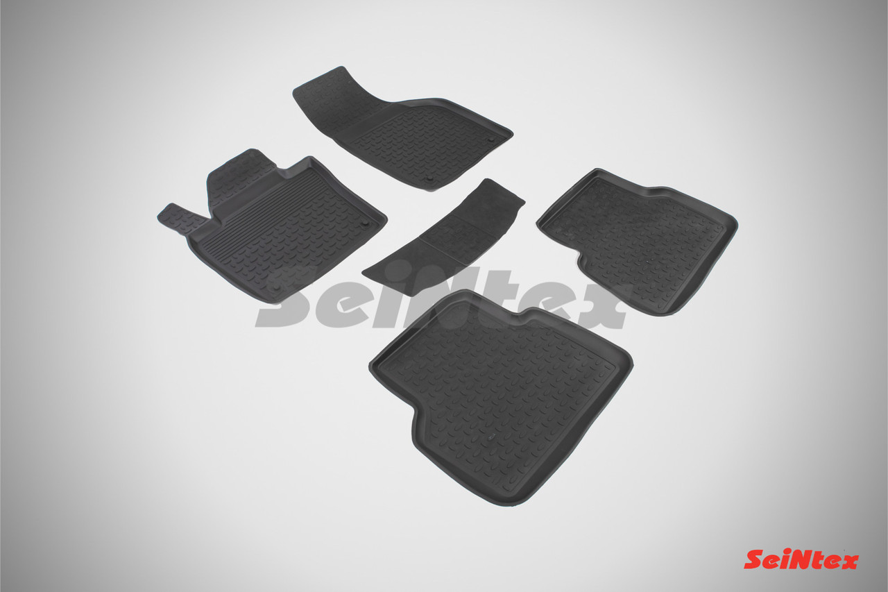 VOLKSWAGEN TIGUAN 2010-2017 Коврики в салон Seintex Борт (цвет Черный)