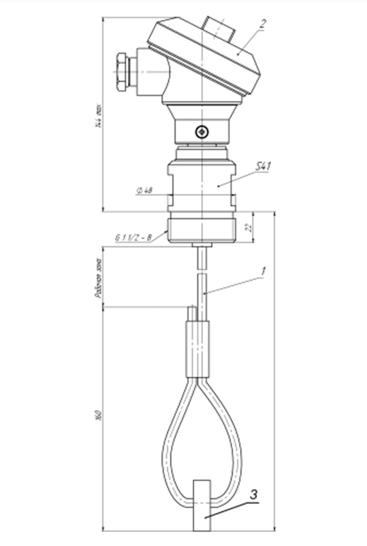 РИС-121-296 Датчик-индикатор уровня троссовый - фото 2 - id-p129239860