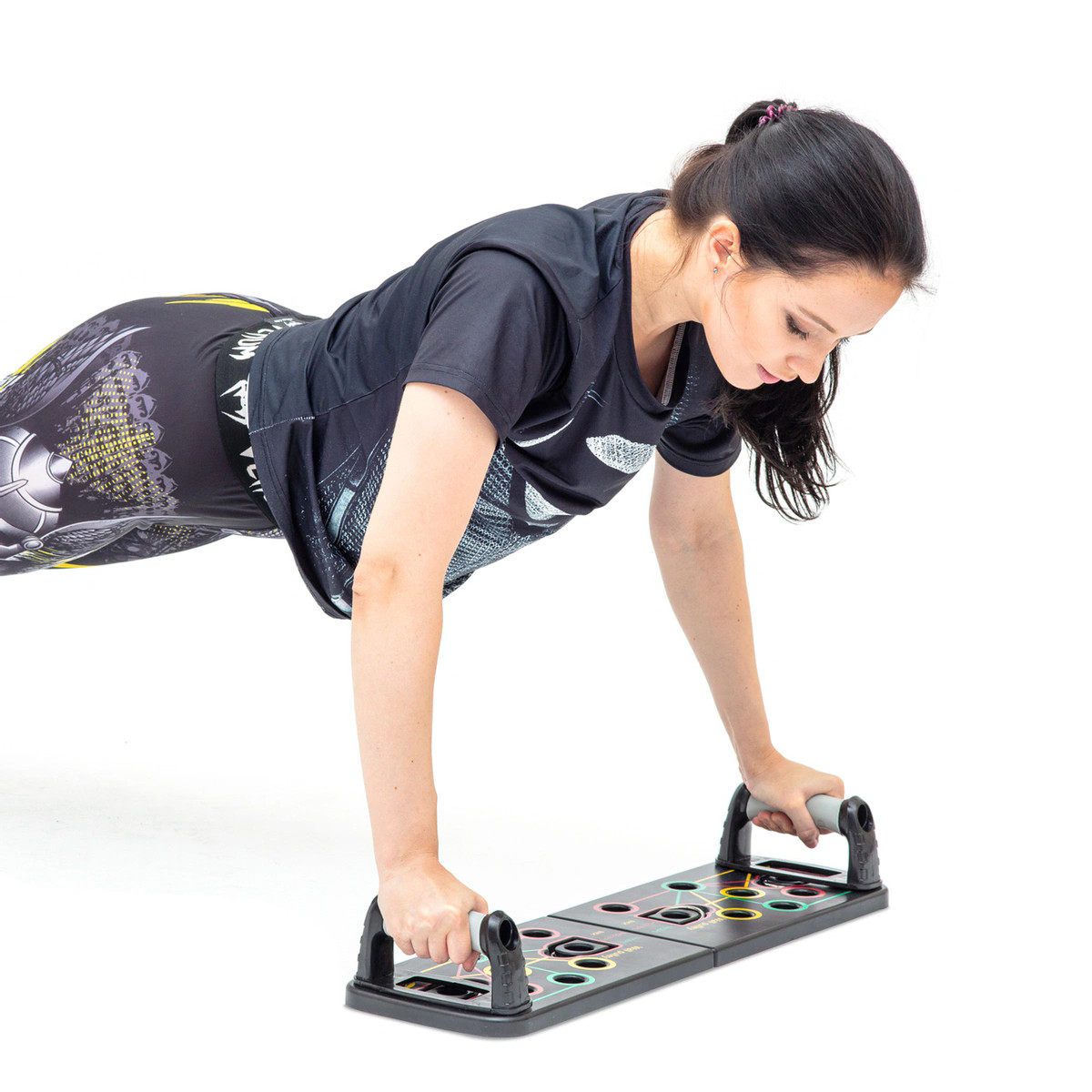 Платформа для отжиманий 14 в 1 Train Hard с эспандерами