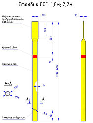 СОГ-1.8 Столбик опознавательный для подземных газопроводов