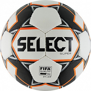 Мяч футбольный Select Super FIFA №5 812117 white/grey/orange