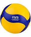 Мяч волейбольный Mikasa V300W FIVB Appr. yellow/blue, фото 2