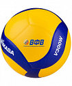 Мяч волейбольный Mikasa V300W FIVB Appr. yellow/blue, фото 3