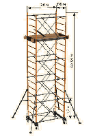 Вышка-тура Вектор (высота 13,4 м) с опорой винтовой съемной