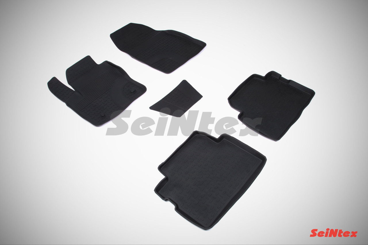 FORD KUGA I 2008-2012 Коврики в салон Seintex Борт (цвет Черный)