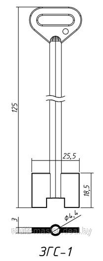 	ЗГС-1\ДВ-2 (125х6.4)(26.5х19х4.2) лат