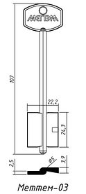 	Меттем-03ПЛ/2DN1 дл."вертл"108x24.3x5 лат